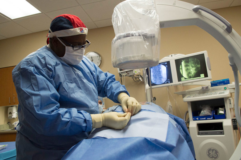dr langston performs new scs therapy